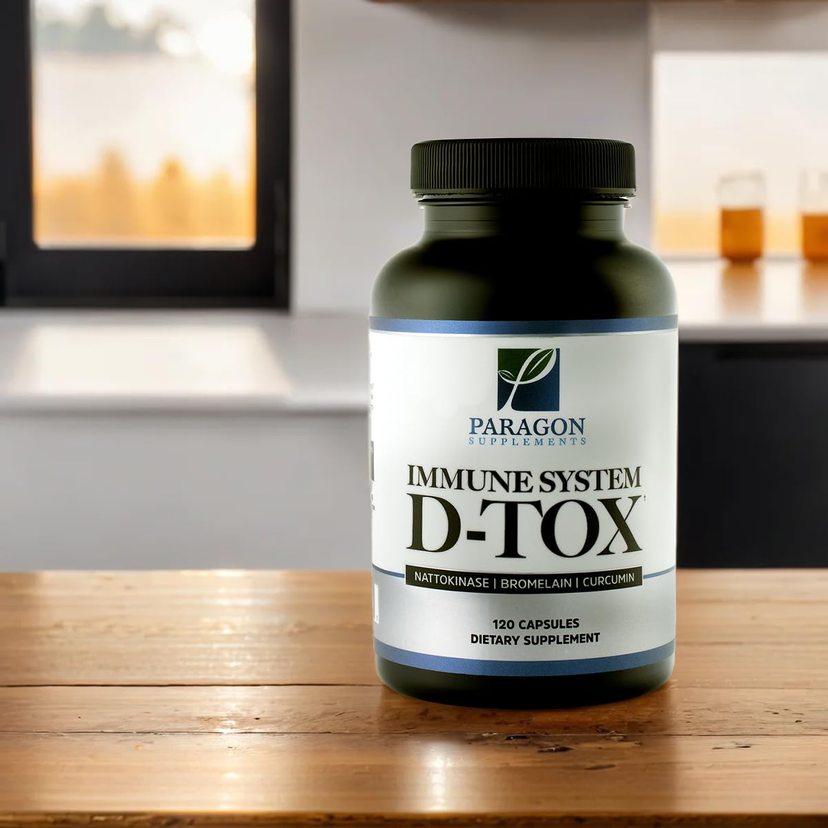 Paragon Spike Detox back label close-up reveals allergen and ingredient notes.