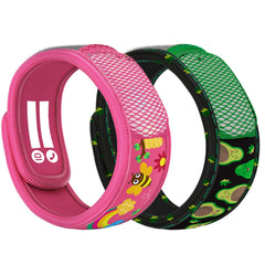 PARA'KITO bonus pack kids wristbands with honey-bee refills for outdoor use