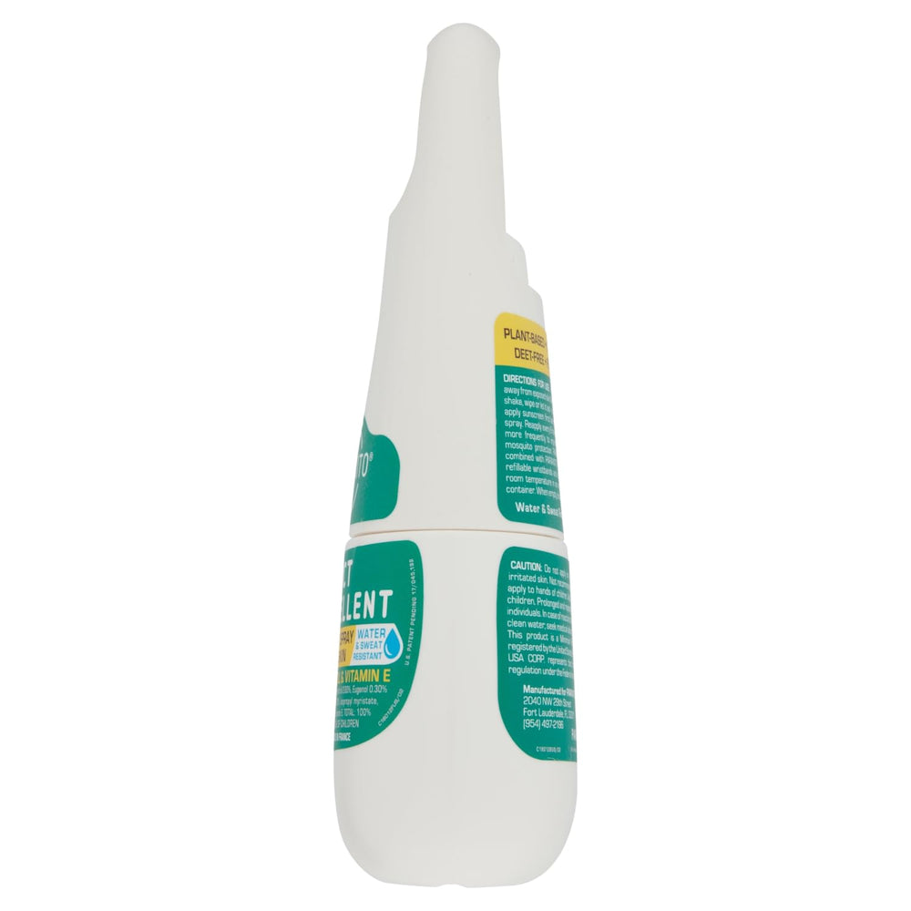 Hands applying PARA'KITO spray following simple, convenient directions.