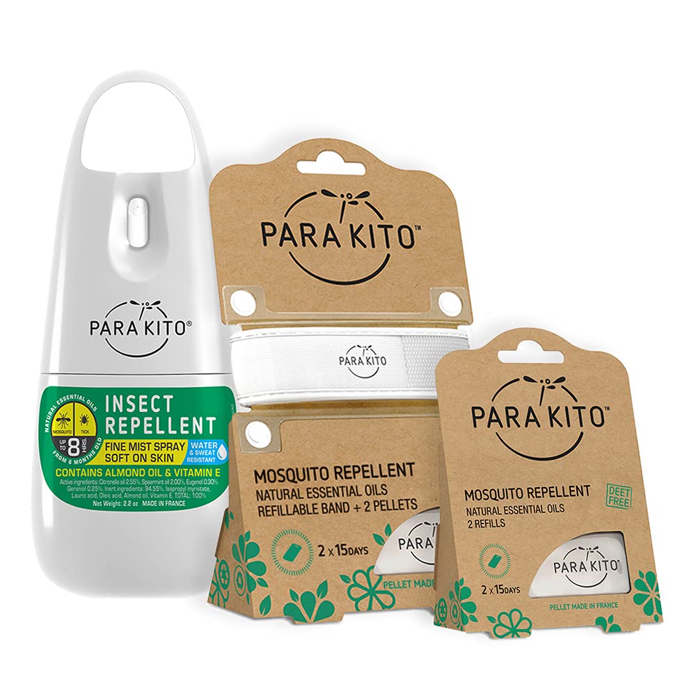 PARA'KITO mosquito spray bottle for portable, DEET-free outdoor protection during adventures