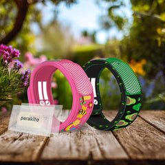 PARA'KITO wristbands closeup on neoprene fabric showcasing adjustable fit