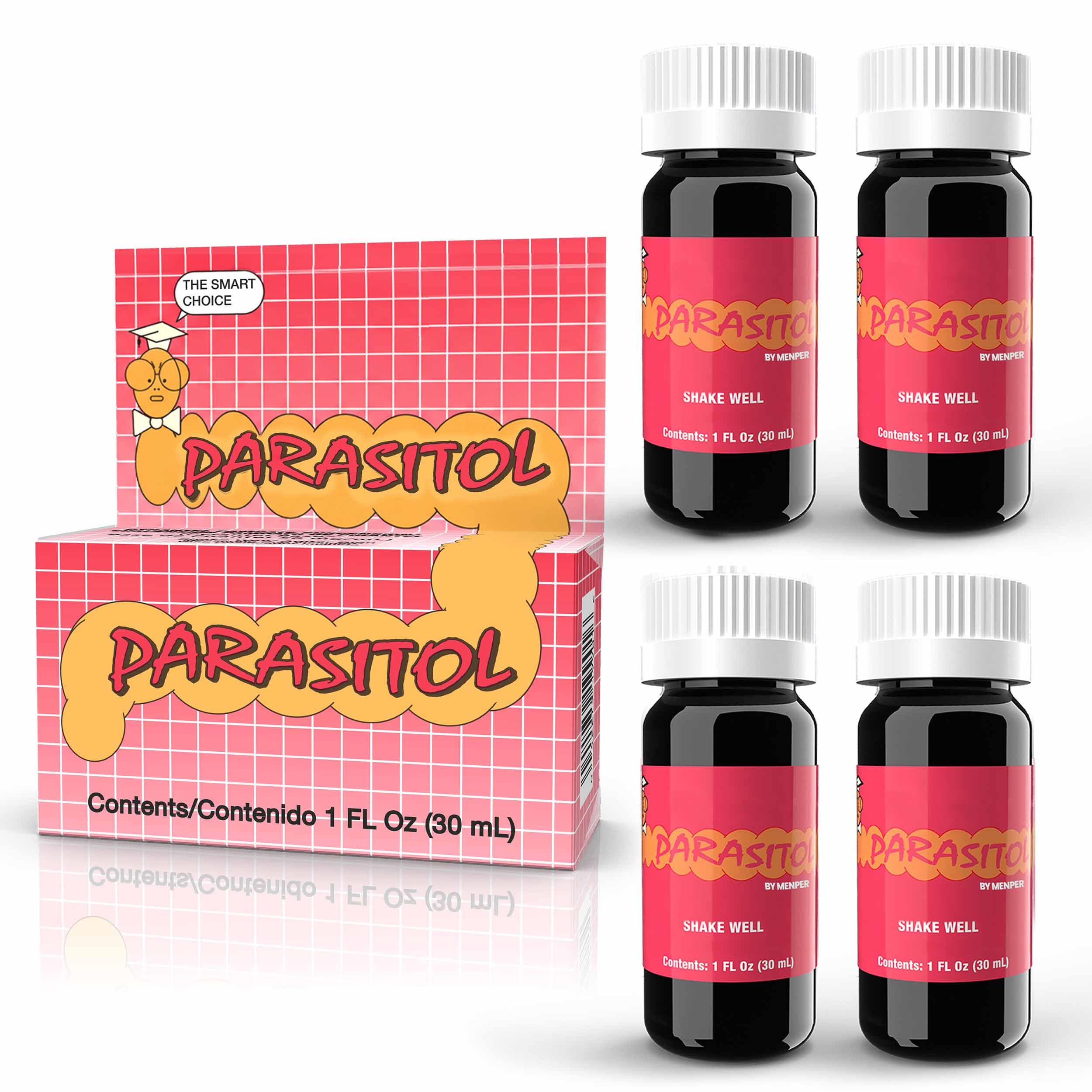 Parasitol bottle pour shows easy dosing for families