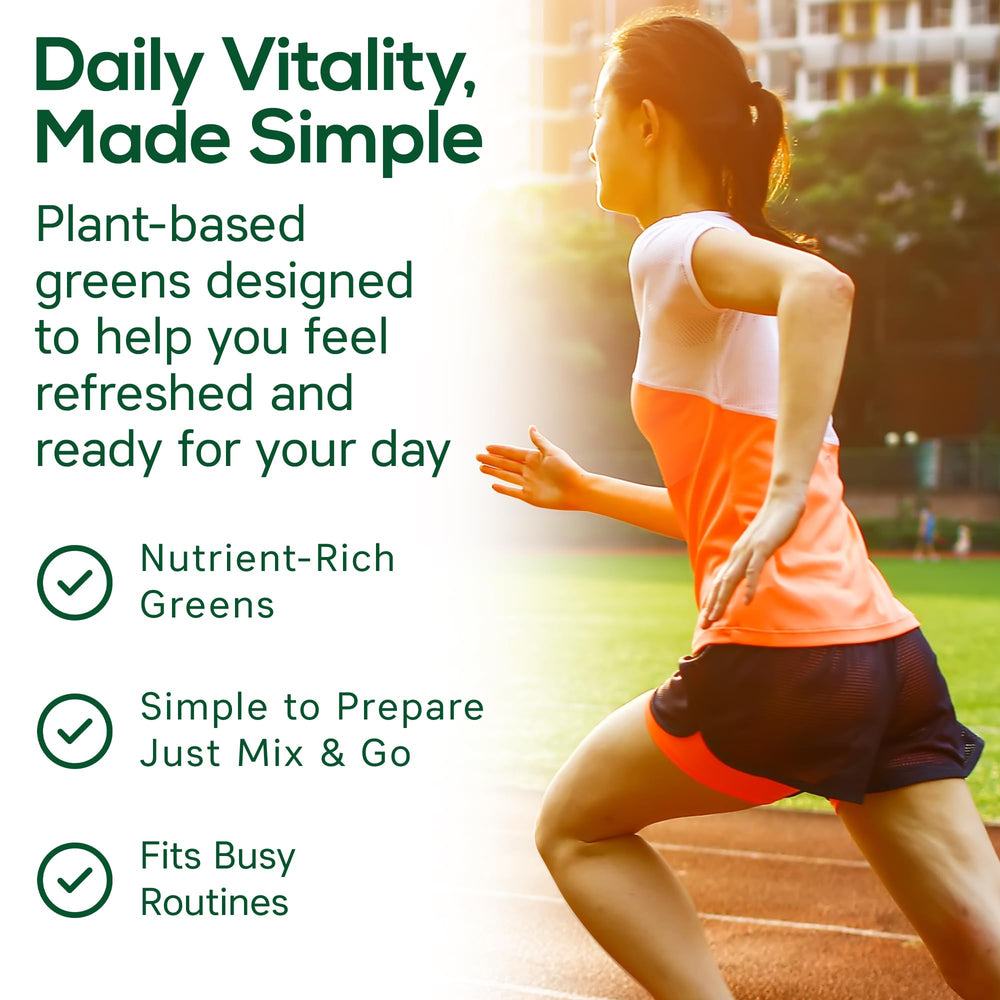 Parker Naturals Boost UltraGreens ingredients-closeup reveals spirulina and grasses in vibrant detail