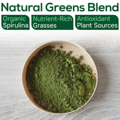 Parker Naturals Boost UltraGreens shaker-mix showing easy blend for smooth, lump-free drinks