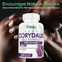 Parker Naturals Corydalis Yanhusuo extract close-up highlights premium plant-based quality