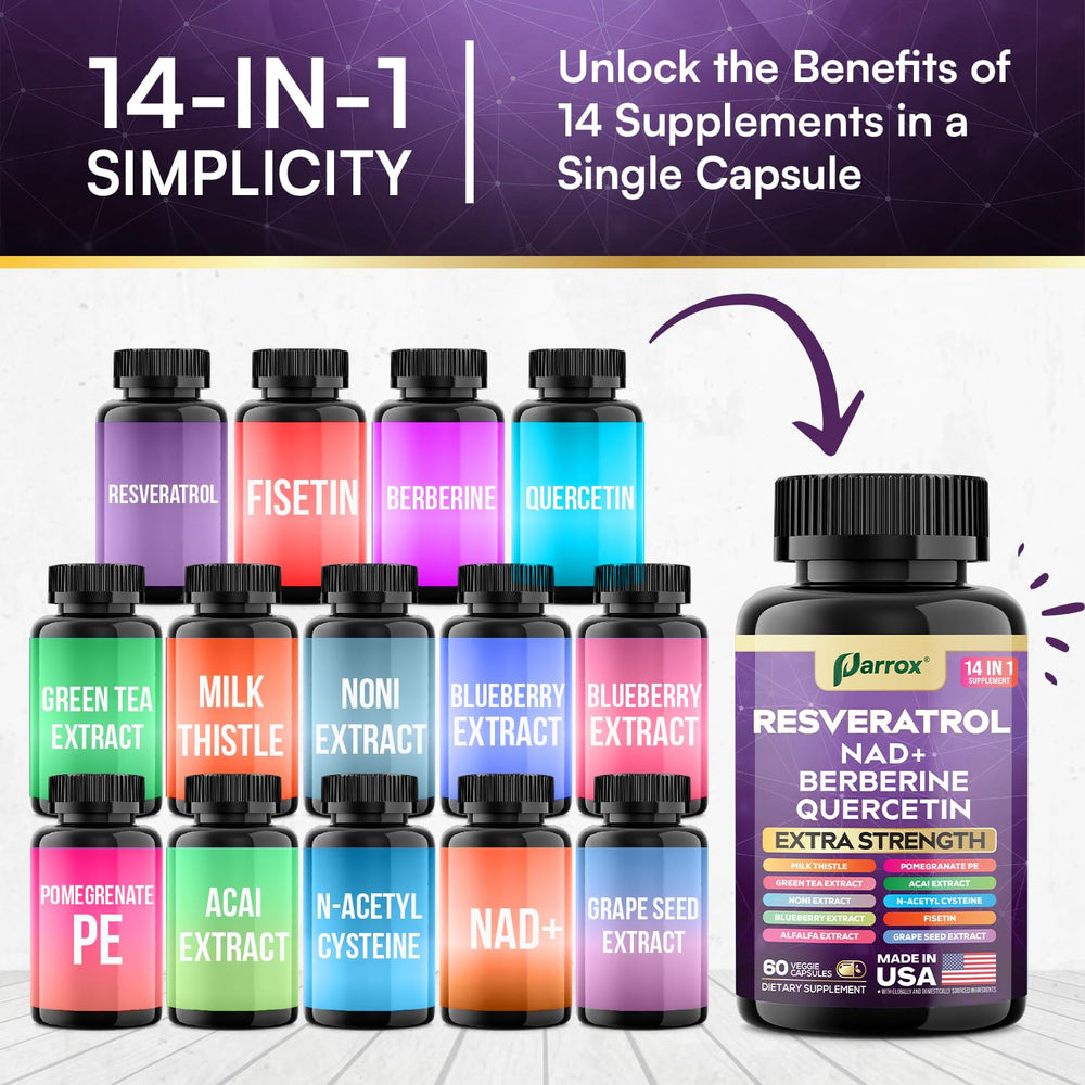 Parrox antioxidant blend with green tea and berries for oxidative balance.