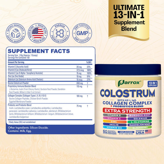 Parrox Colostrum Powder being poured into water for easy mixing