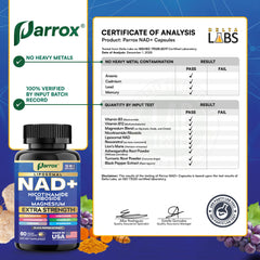 Parrox daily-use bottle promoting energy balance and focus during the day.