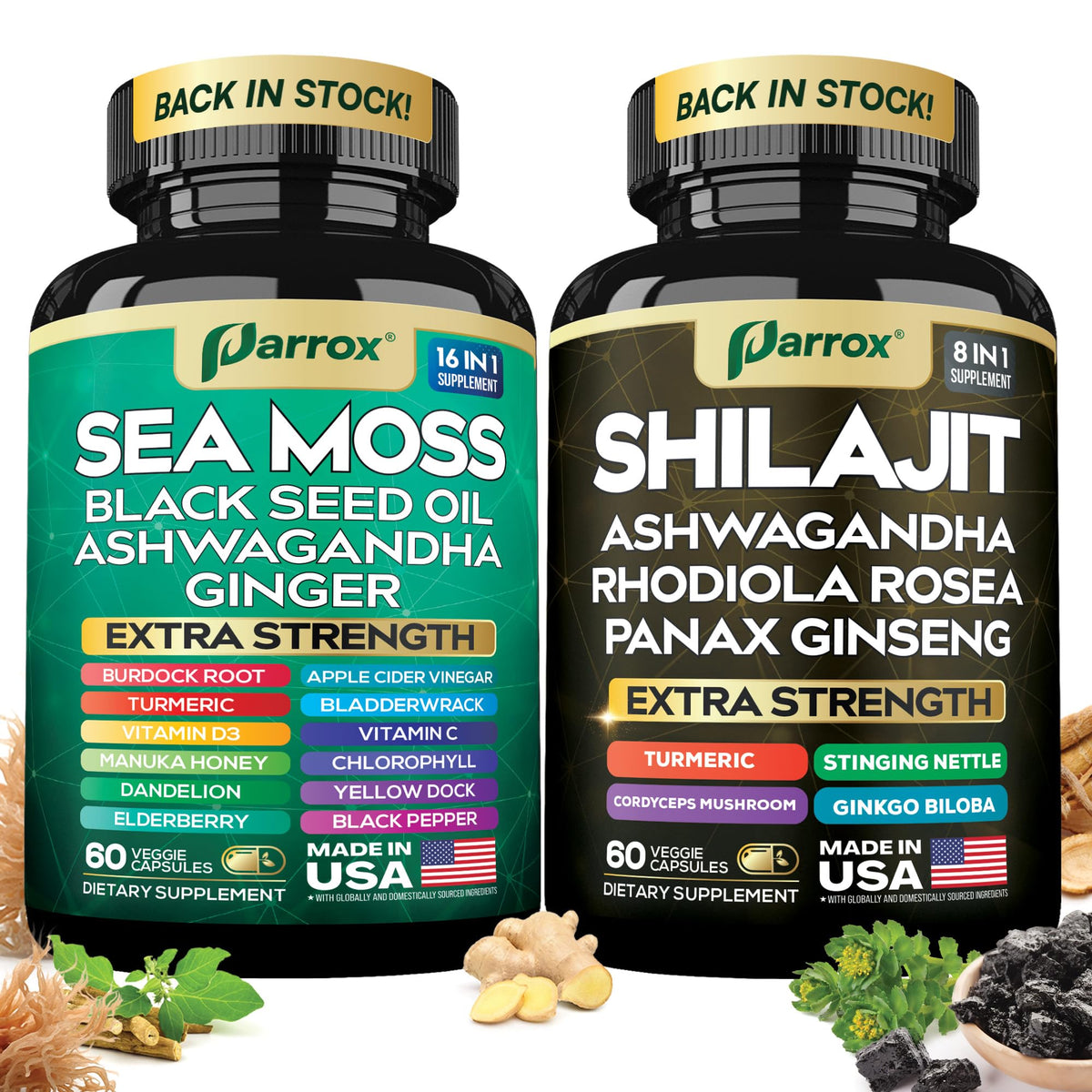 Parrox Shilajit bottle close-up for energy-support potential