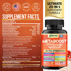 Parrox GLP-1 Booster label English, transparent ingredients for informed choices.