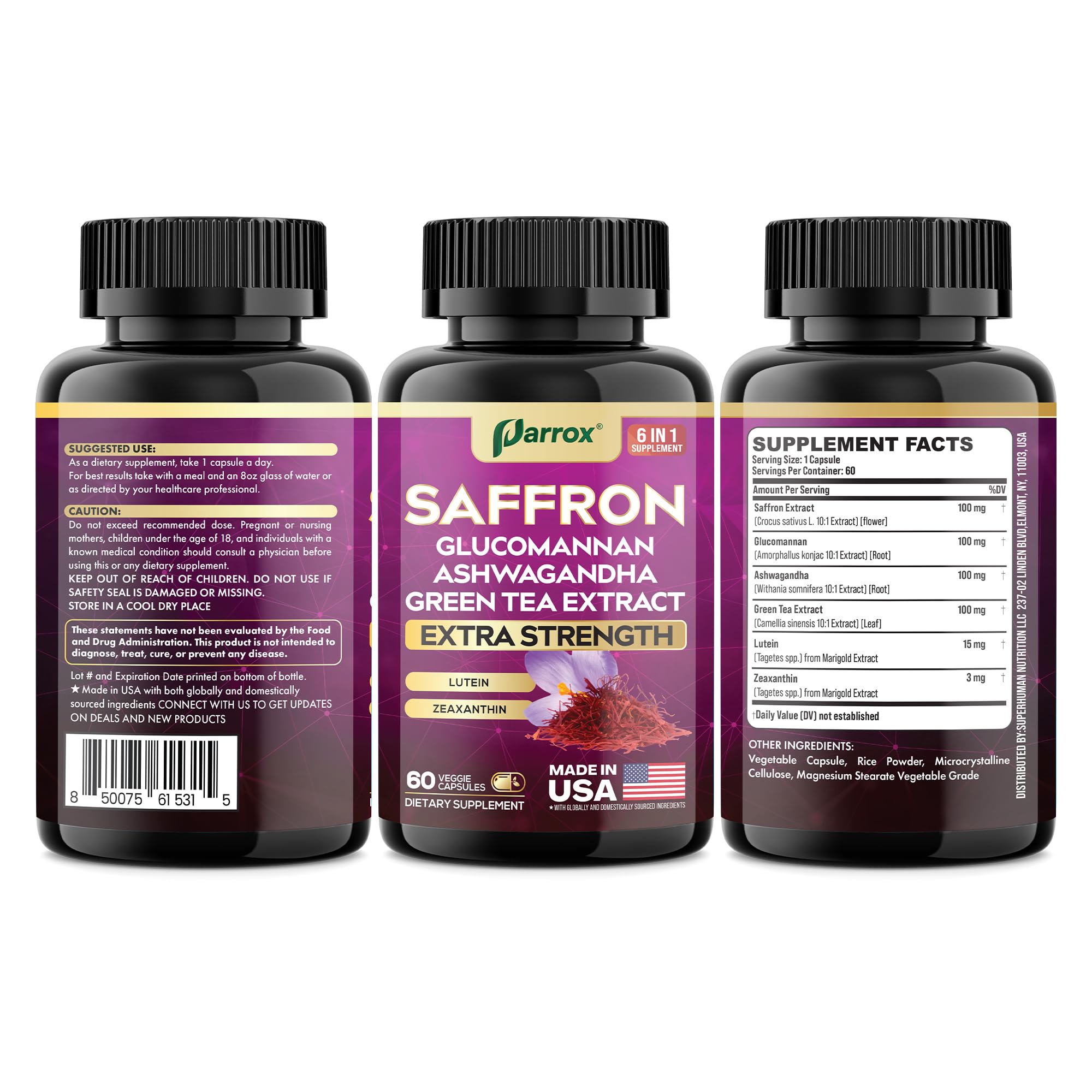 Parrox saffron vegan-friendly clean-label packaging for mindful buyers