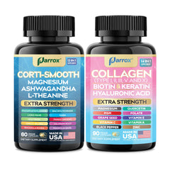 Parrox Shining Serenity Set bottle label emphasizing a clean formulation
