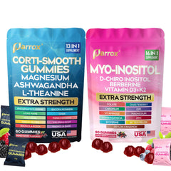 Parrox Soothe & Smooth bottle shown for daily cortisol support and balanced mood