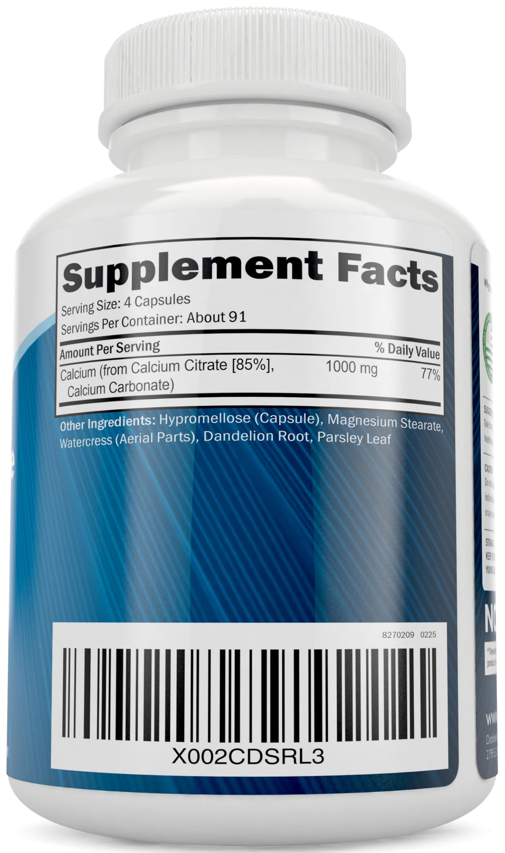 Purely Holistic parsley-dandelion-watercress blend highlights natural ingredients.