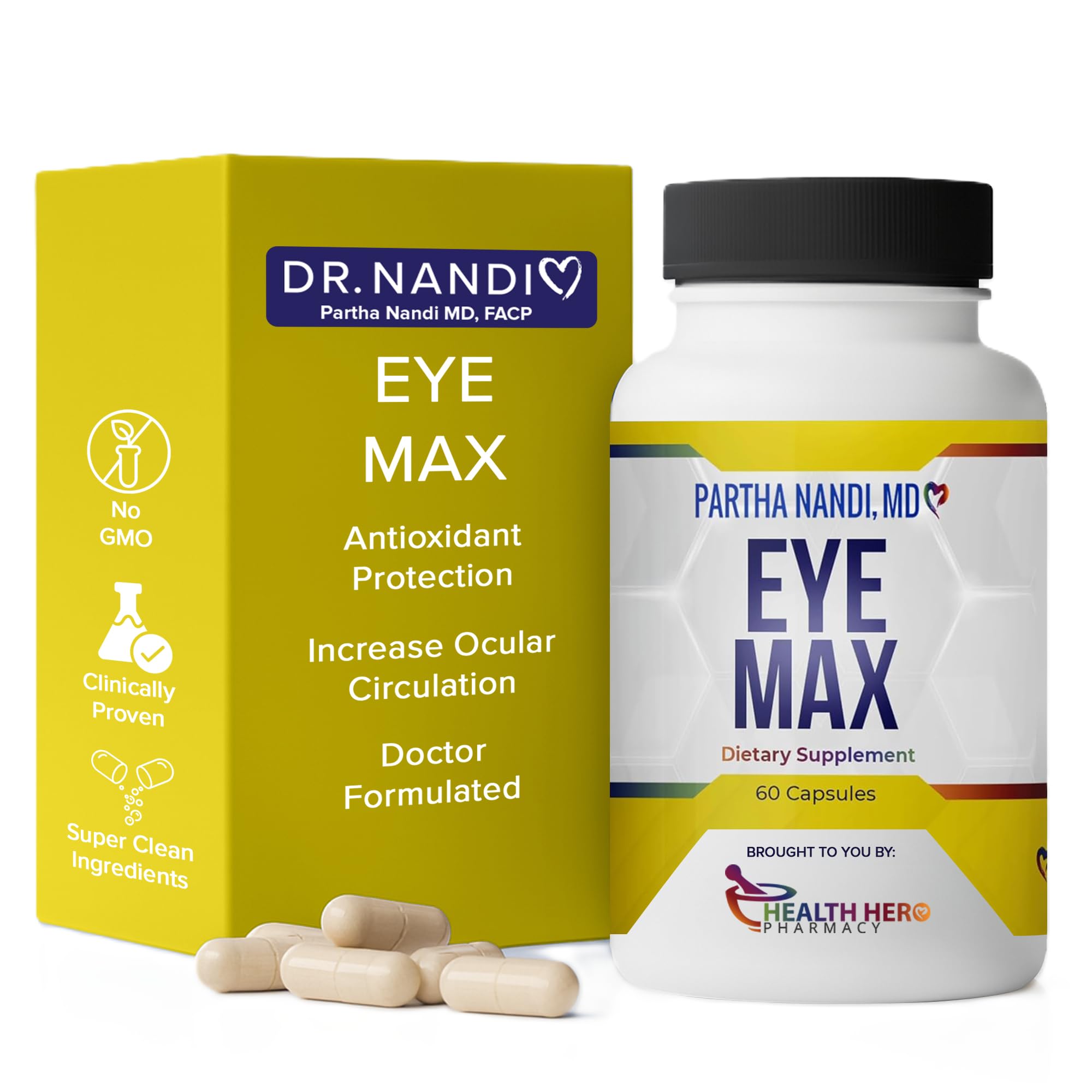 Gluten-free capsule design supports sensitive diets while caring for daily vision.