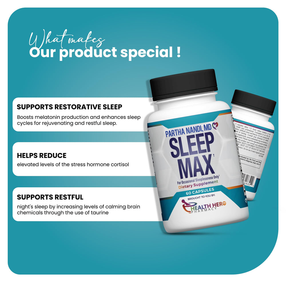 Sleep Max GABA and 5-HTP synergy promotes calm