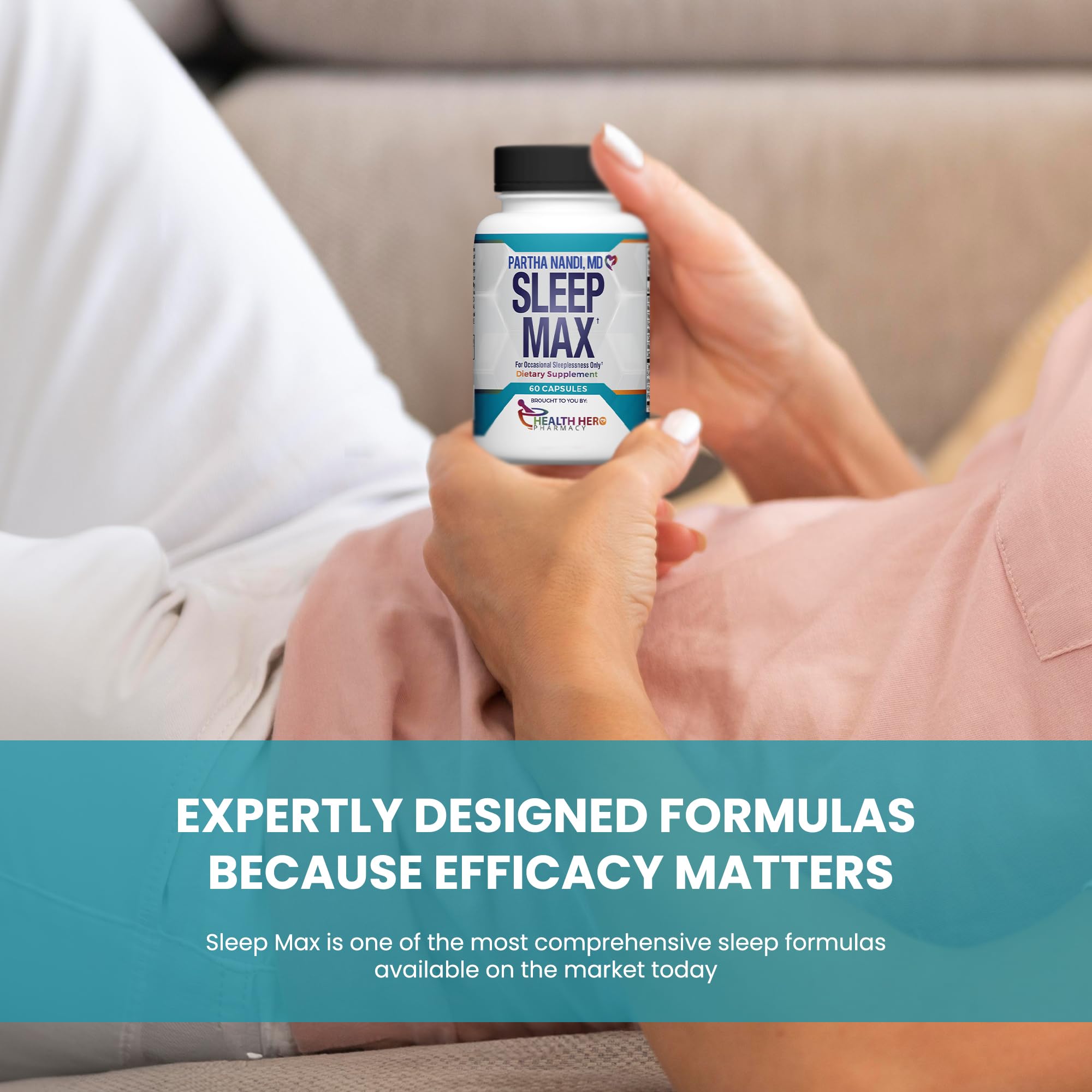 Sleep Max no melatonin option supports natural sleep rhythms