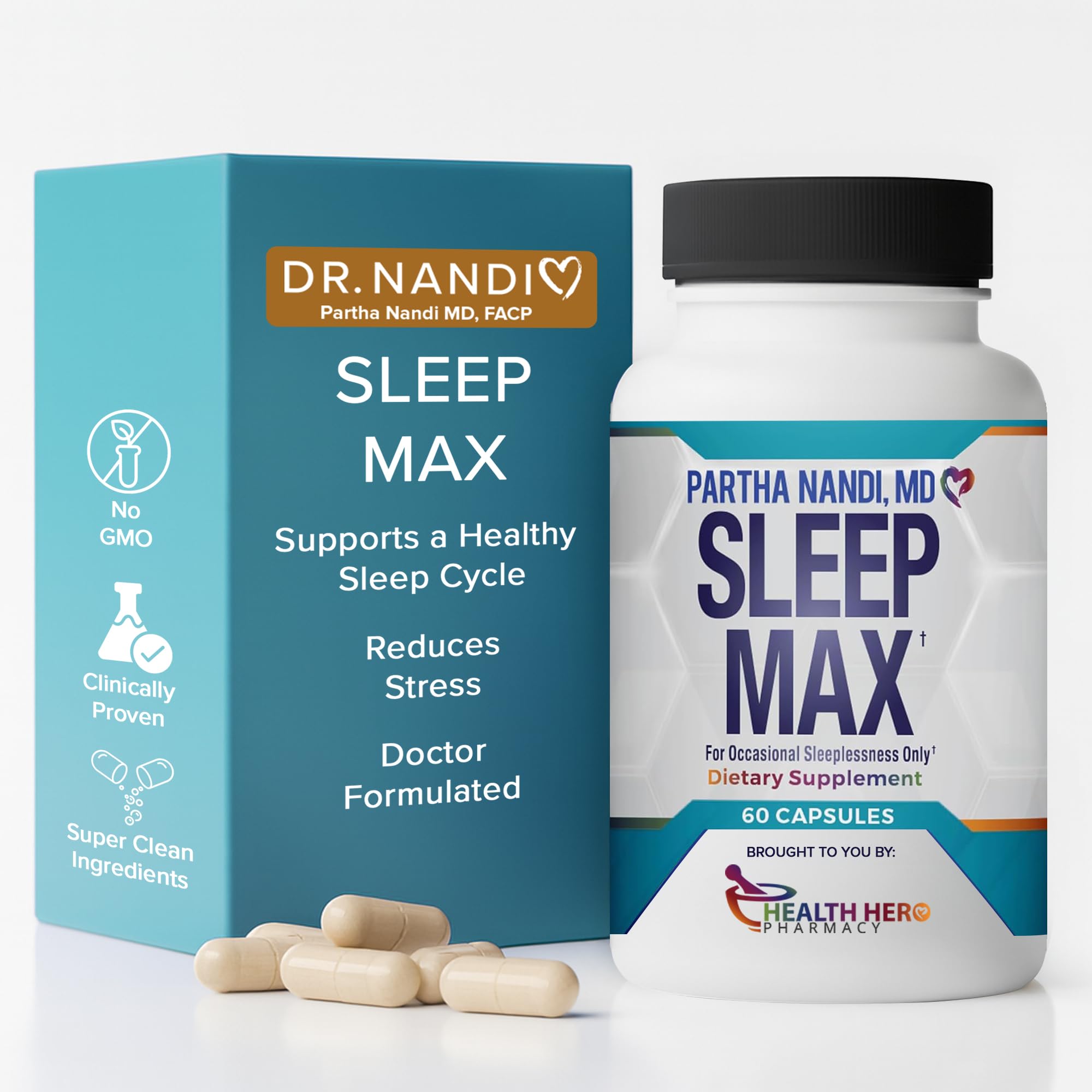 Sleep Max packaging designed for easy nightly routine