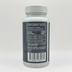 partiQlar Alpha GPC packaging box with benefits and dosage information for athletes.