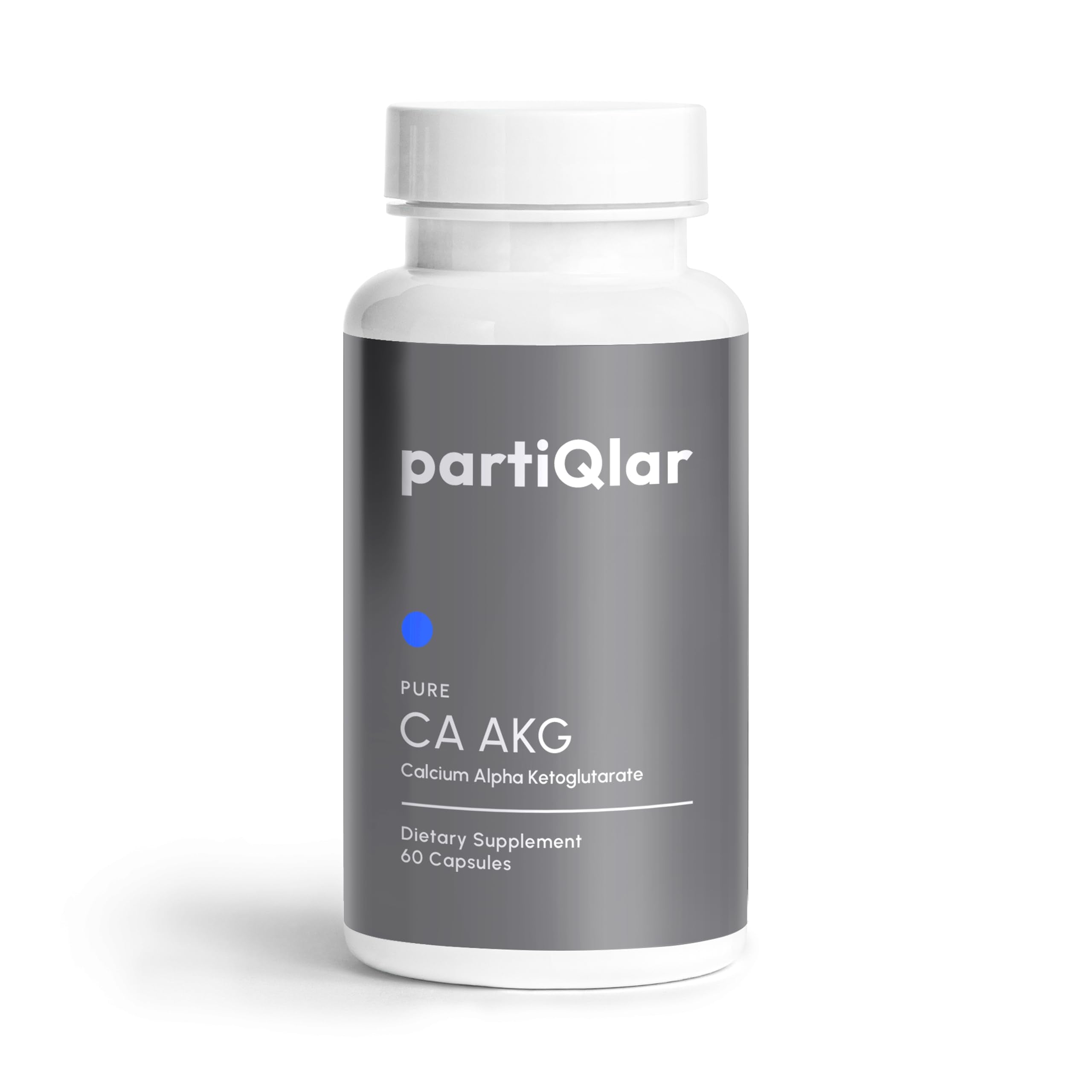 PartiQlar CA AKG supplement bottle for easy daily energy support.