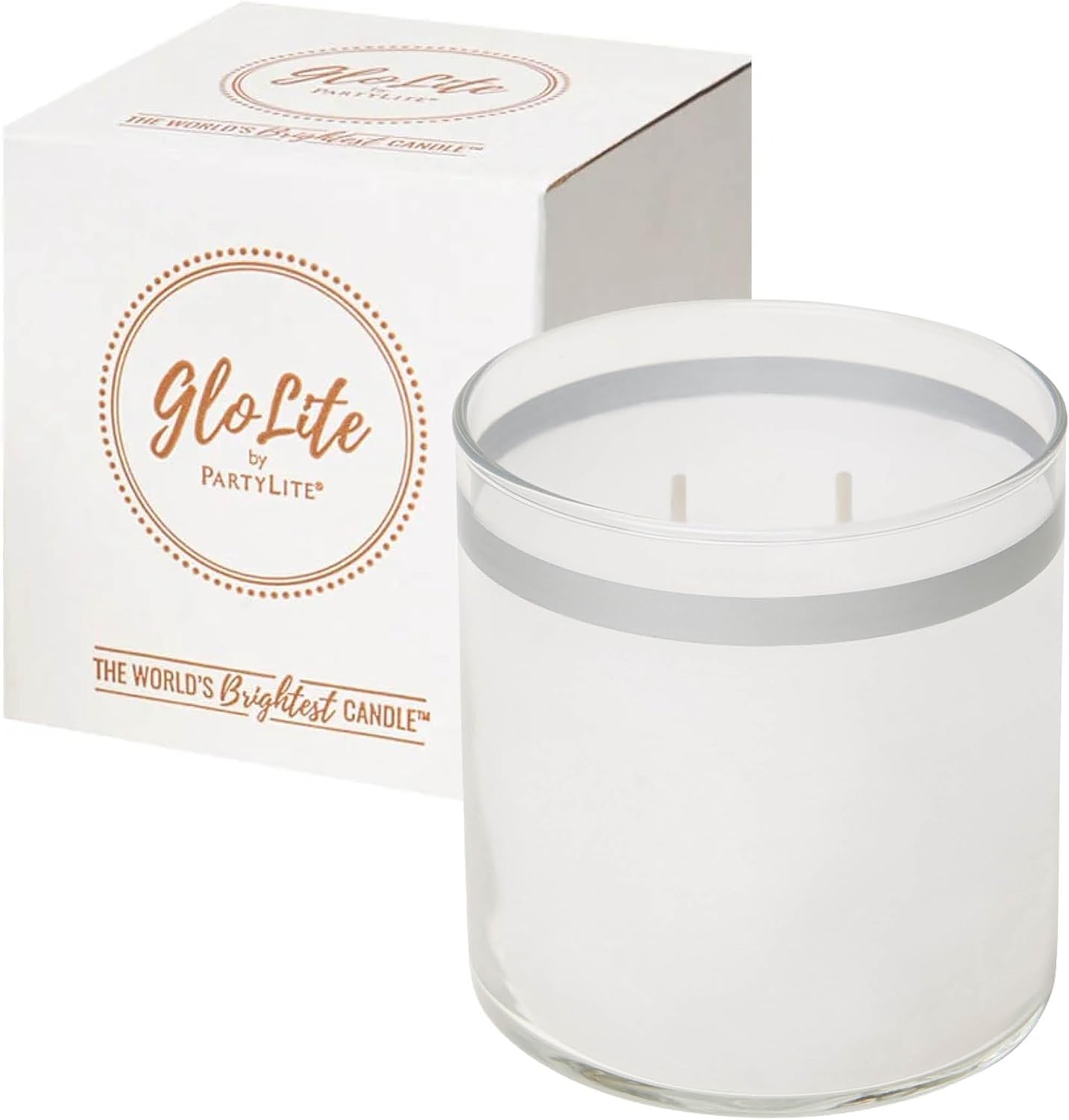 PartyLite GloLite mulberry-scented jar candle glows brightly, elevating living spaces