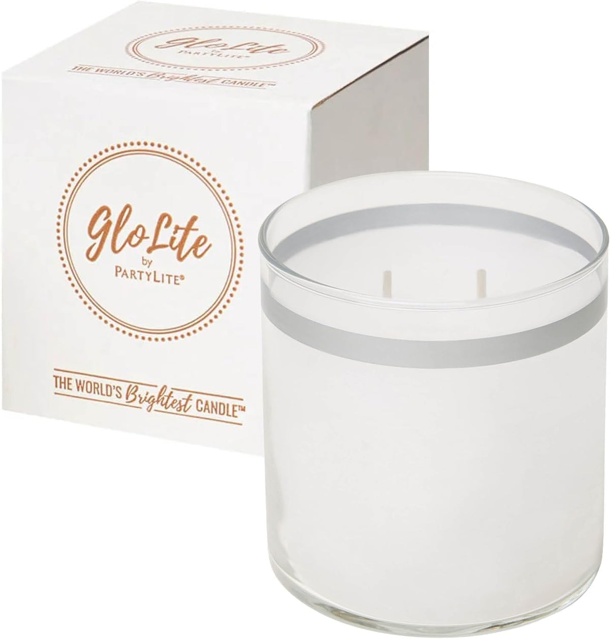 PartyLite GloLite mulberry-scented jar candle glows brightly, elevating living spaces