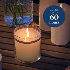 PartyLite GloLite vanilla musk fragrance creates a cozy room ambiance