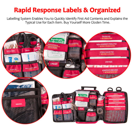 Pasenhome emergency kit showing durable MOLLE system for attachment