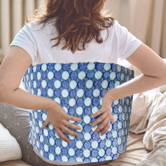 Pasonio weighted pad blue knee-area view highlights broad coverage for joints
