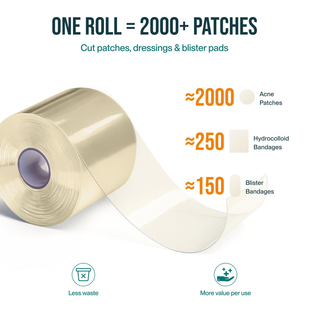 PATCH4U roll conformed to knee for secure movement
