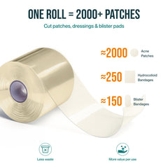 PATCH4U roll conformed to knee for secure movement