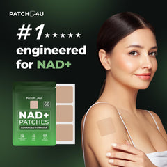 Patch4U NAD+ patch on the arm showing placement.