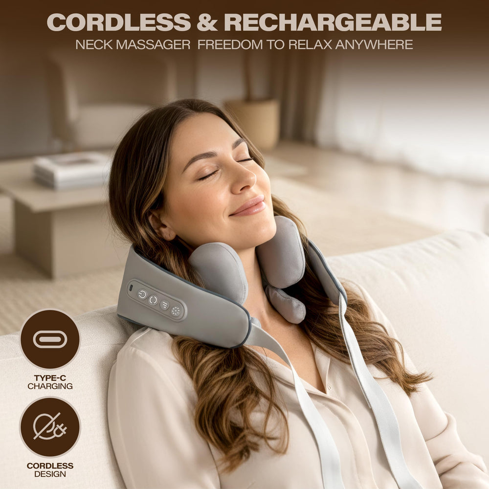 PatrizyThera shoulder massage unit targets tight upper back muscles