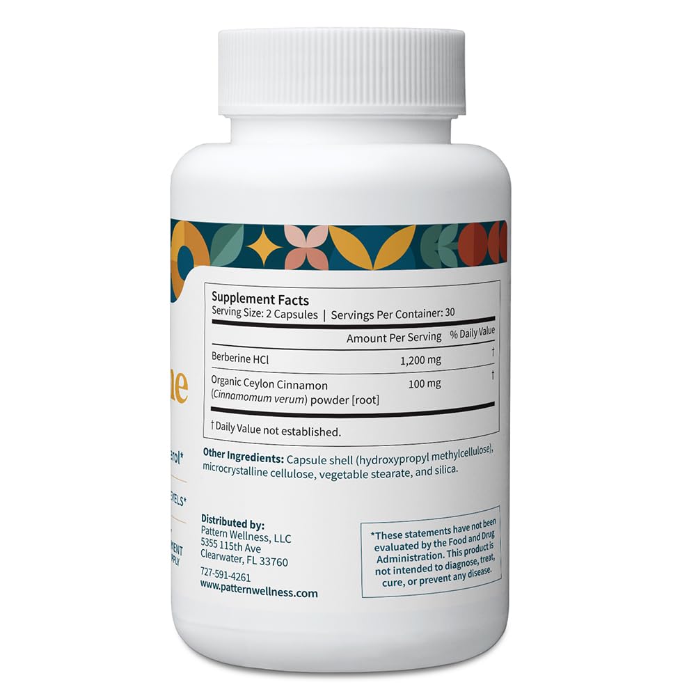 Pattern Wellness Berberine cinnamon-powder closeup highlighting earthy aroma