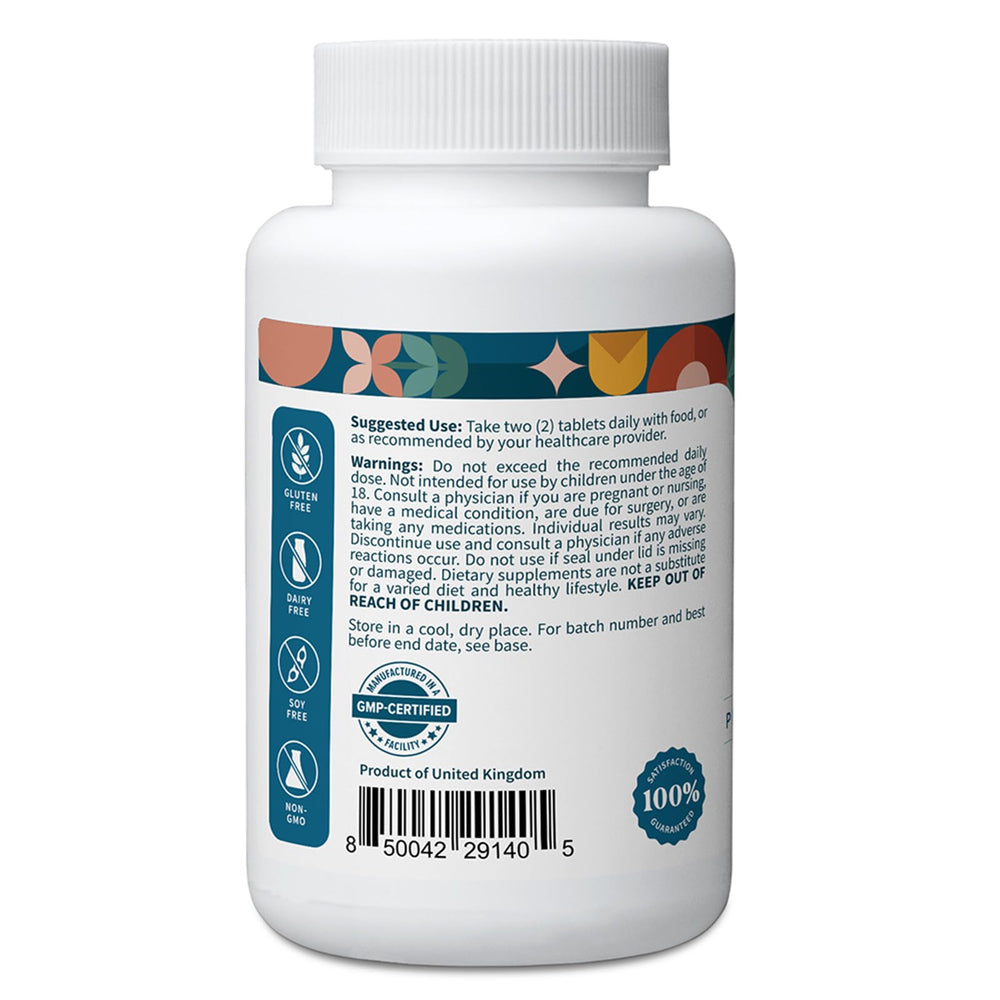Pattern Wellness tablets displaying MSM and hyaluronic acid for mobility.