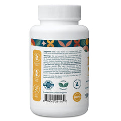 Pattern Wellness Lion’s Mane capsules bottle back label with ingredients