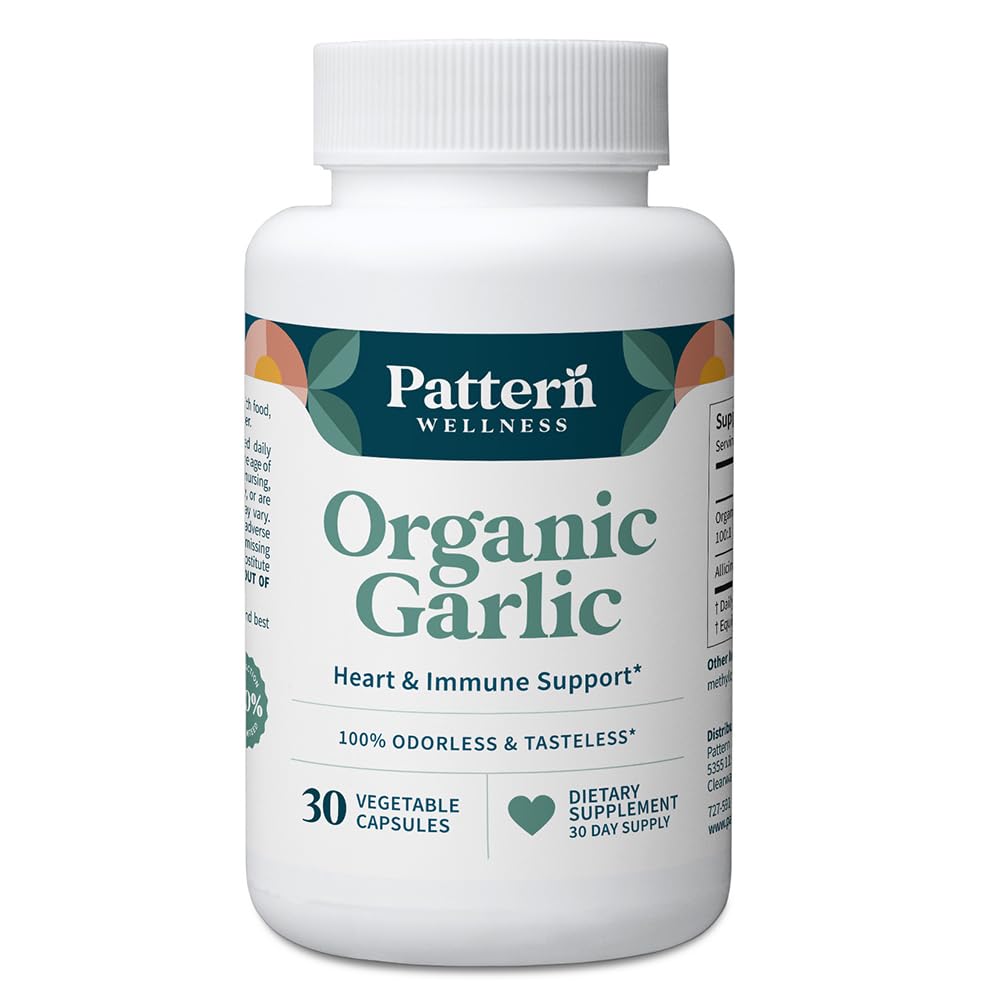Pattern Wellness odorless garlic bottle for easy daily wellness.