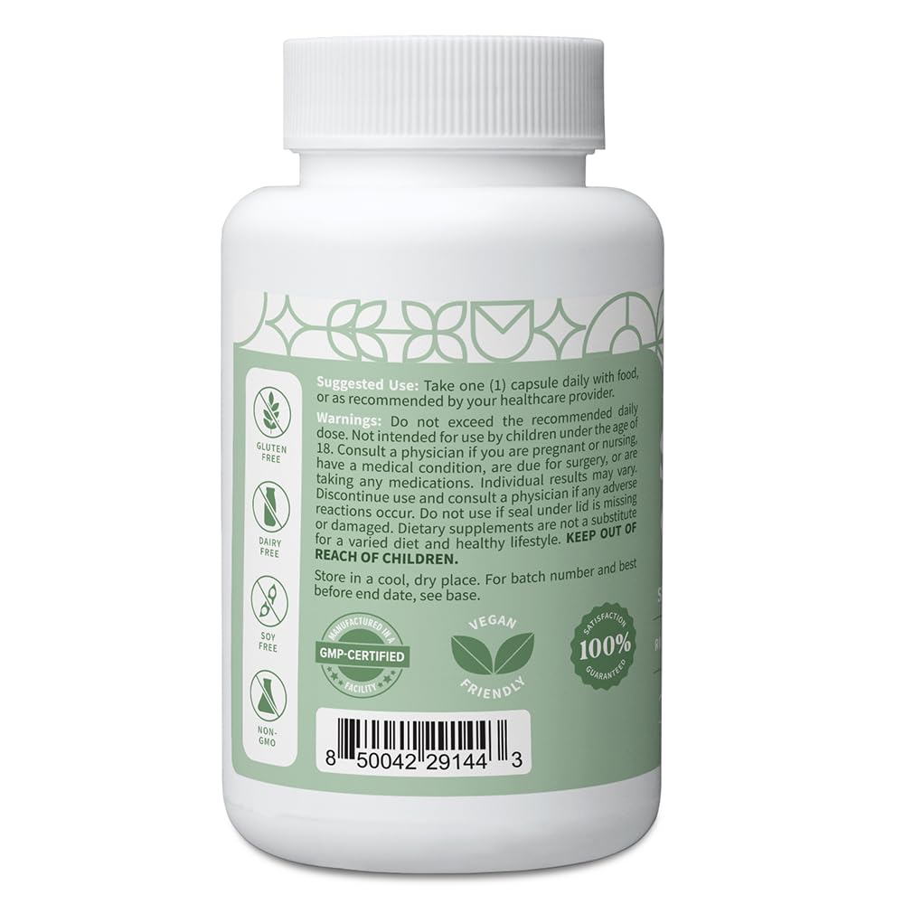 Pattern Wellness Sea Moss Complex capsules close-up highlighting vegan, non-GMO formula.