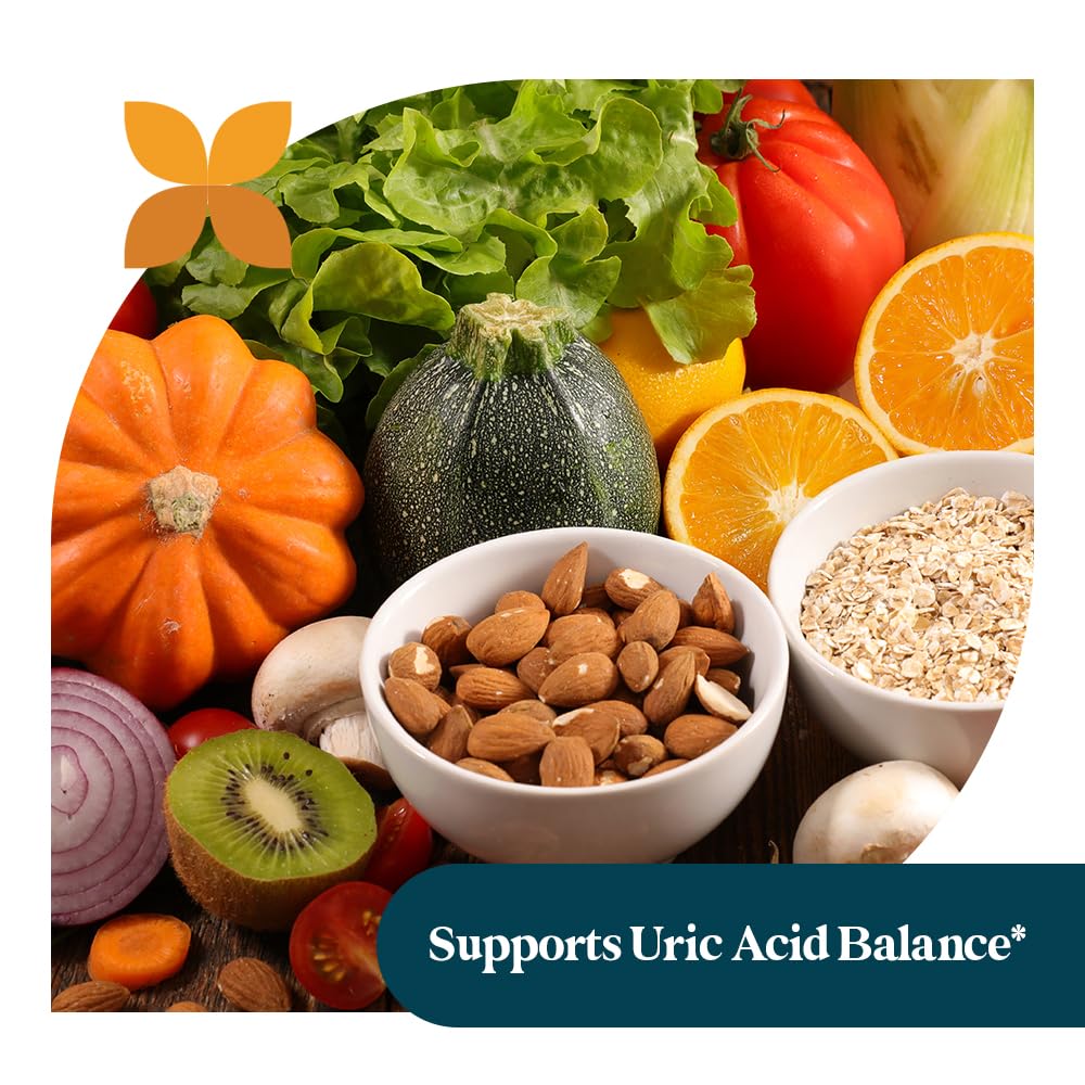 Pattern Wellness Uric Acid Support tablets in dispensing scene for daily routine.