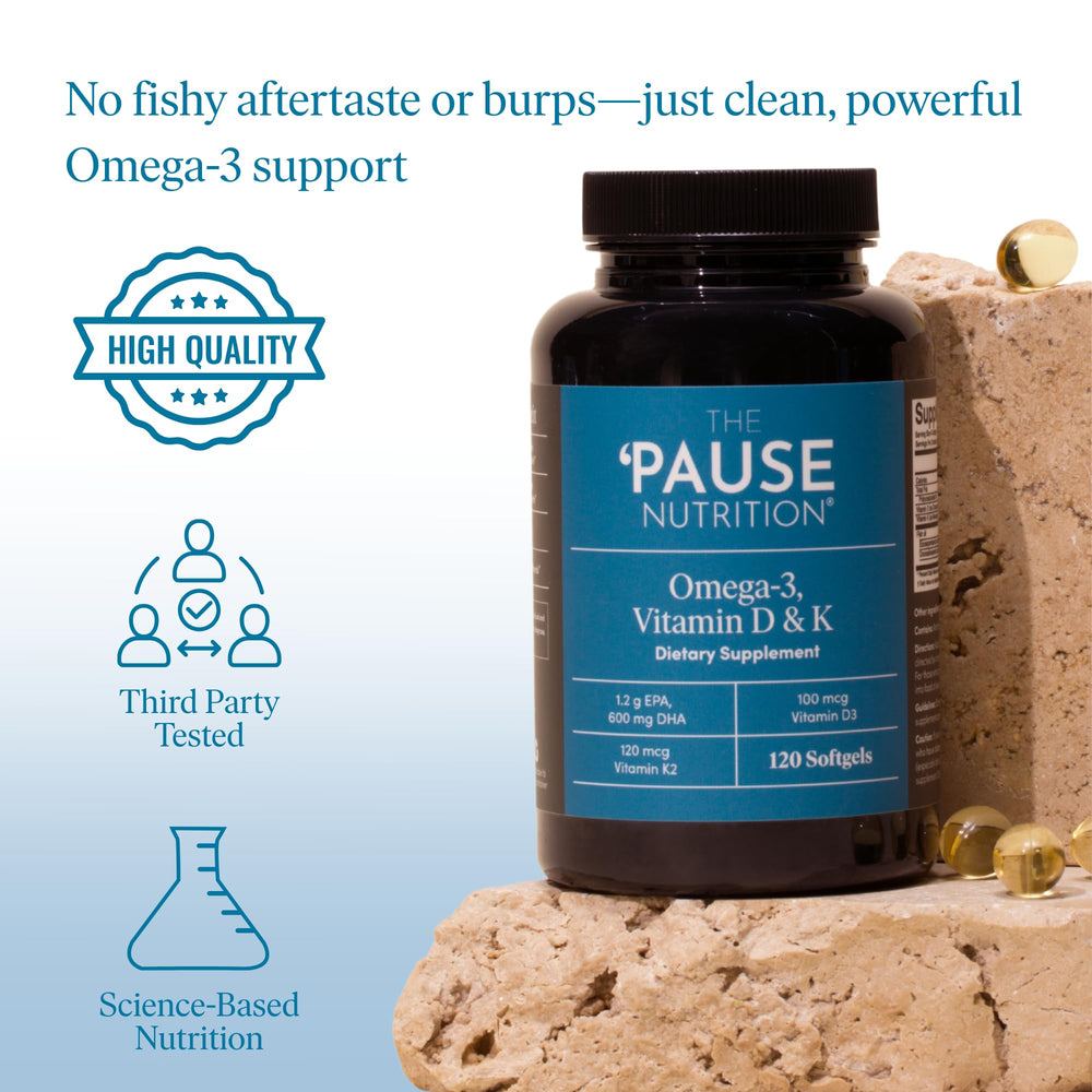 Pause Life gluten-free bottle label emphasizes clean ingredients.