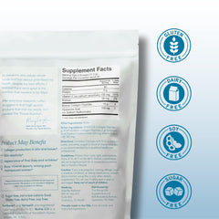 The 'Pause Life Skin & Bone powder scoop included for precise daily dosing