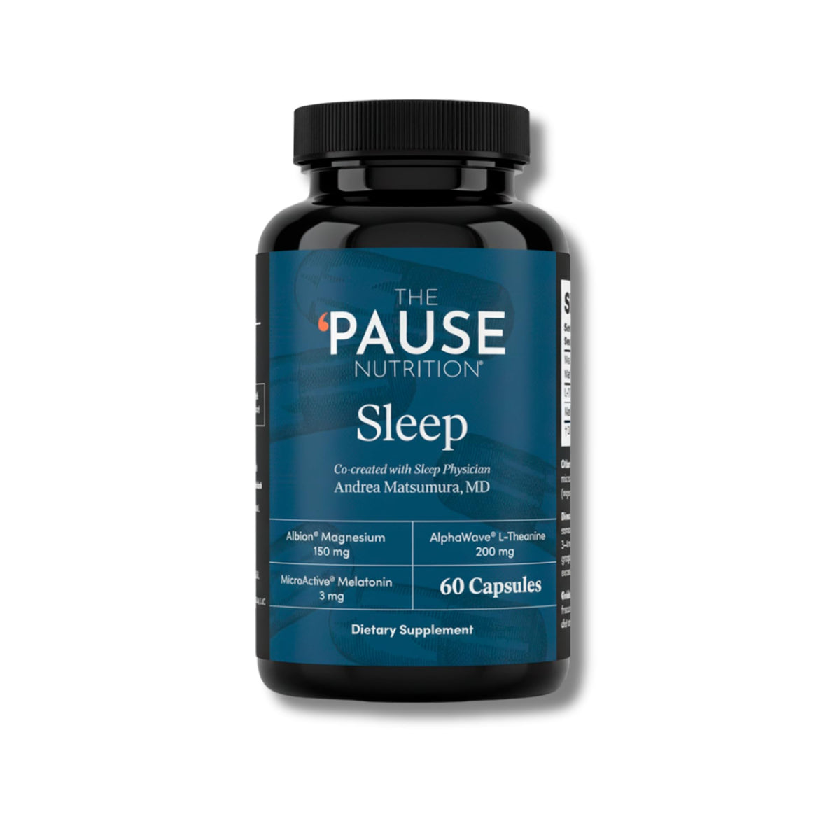 Pause Life Sleep capsules in a bottle for nighttime support