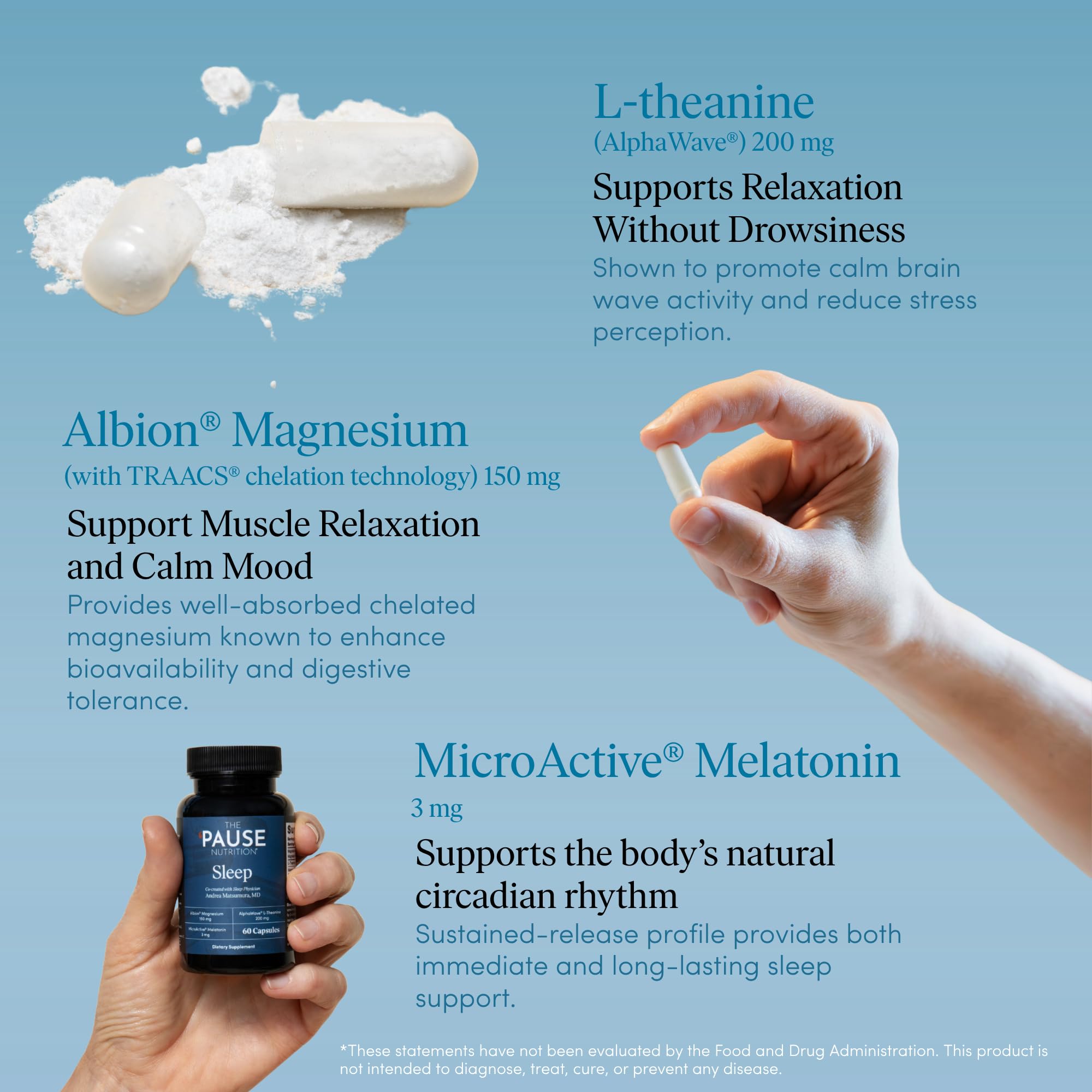 Pause Life Sleep nighttime routine setup beside the bed