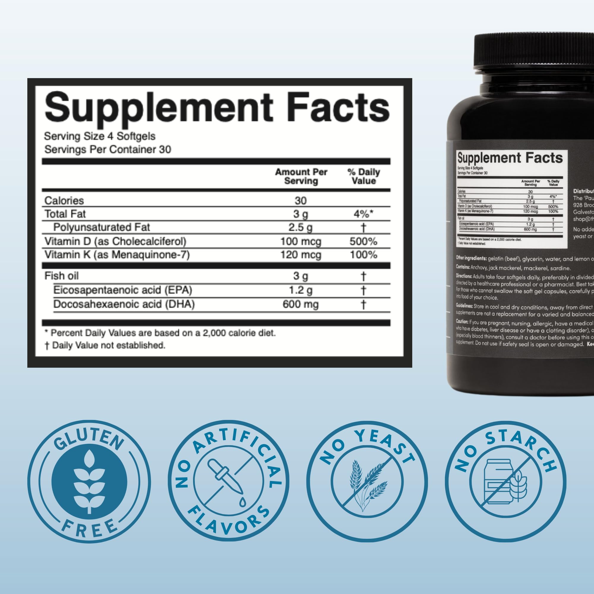 Pause Life softgels close-up highlights smooth swallowing.