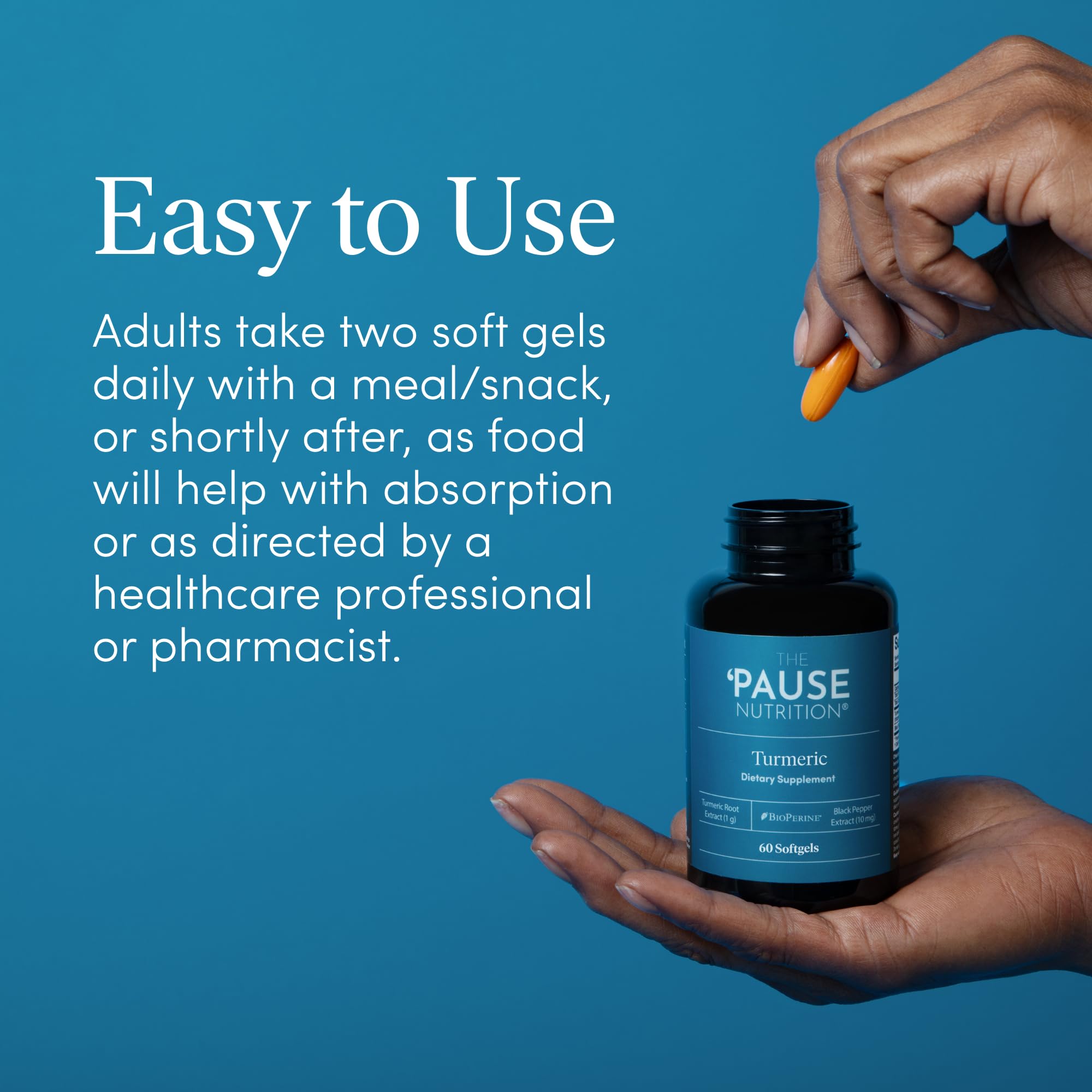 The 'Pause Life Turmeric supplement fitting into busy routines