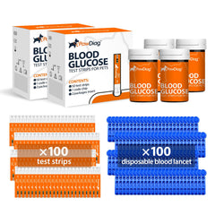 PAWDIAG pet glucose test strips for at-home readings with pets.