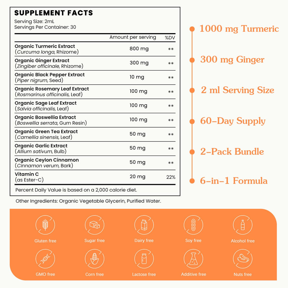 PAYAOCZ 4-pack turmeric drops shown for convenient use.