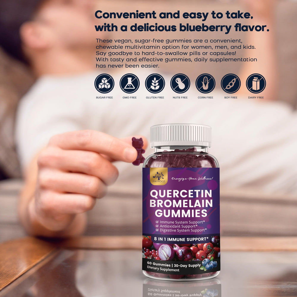 PAYAOCZ Quercetin Gummies kid-friendly usage suggesting easy daily chew