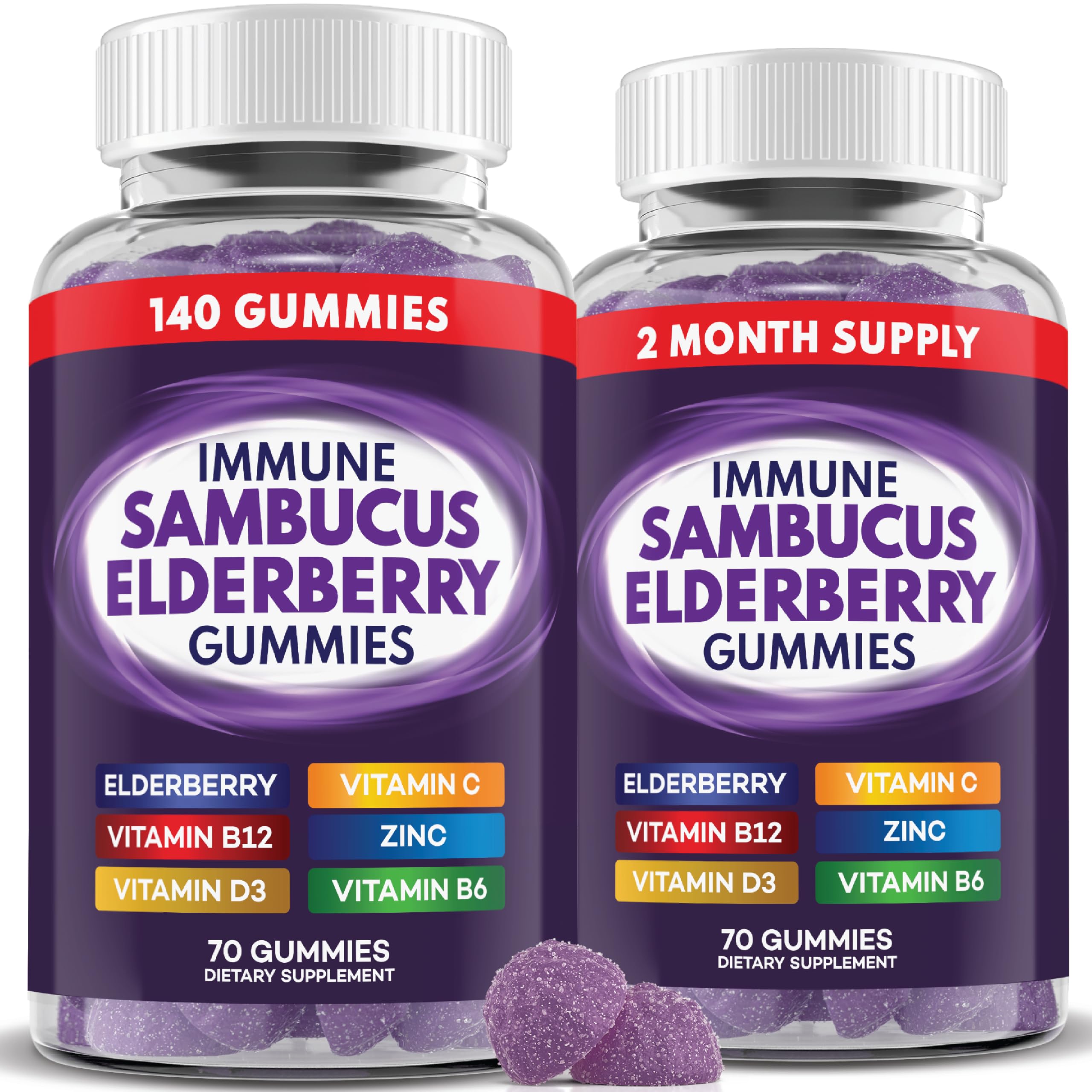 PAYÉ Elderberry Gummies bottle front shows a tasty daily immune support option.