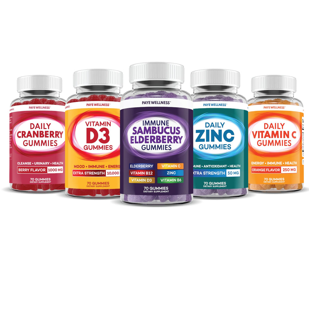 PAYÉ Elderberry Gummies flavor shot suggests a delicious natural taste.